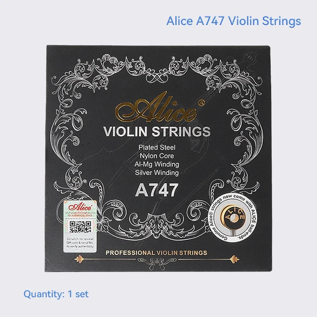Alice Strings for Violin A747 Nylon Core Alloy Windings for 1/8 1/4 1/2