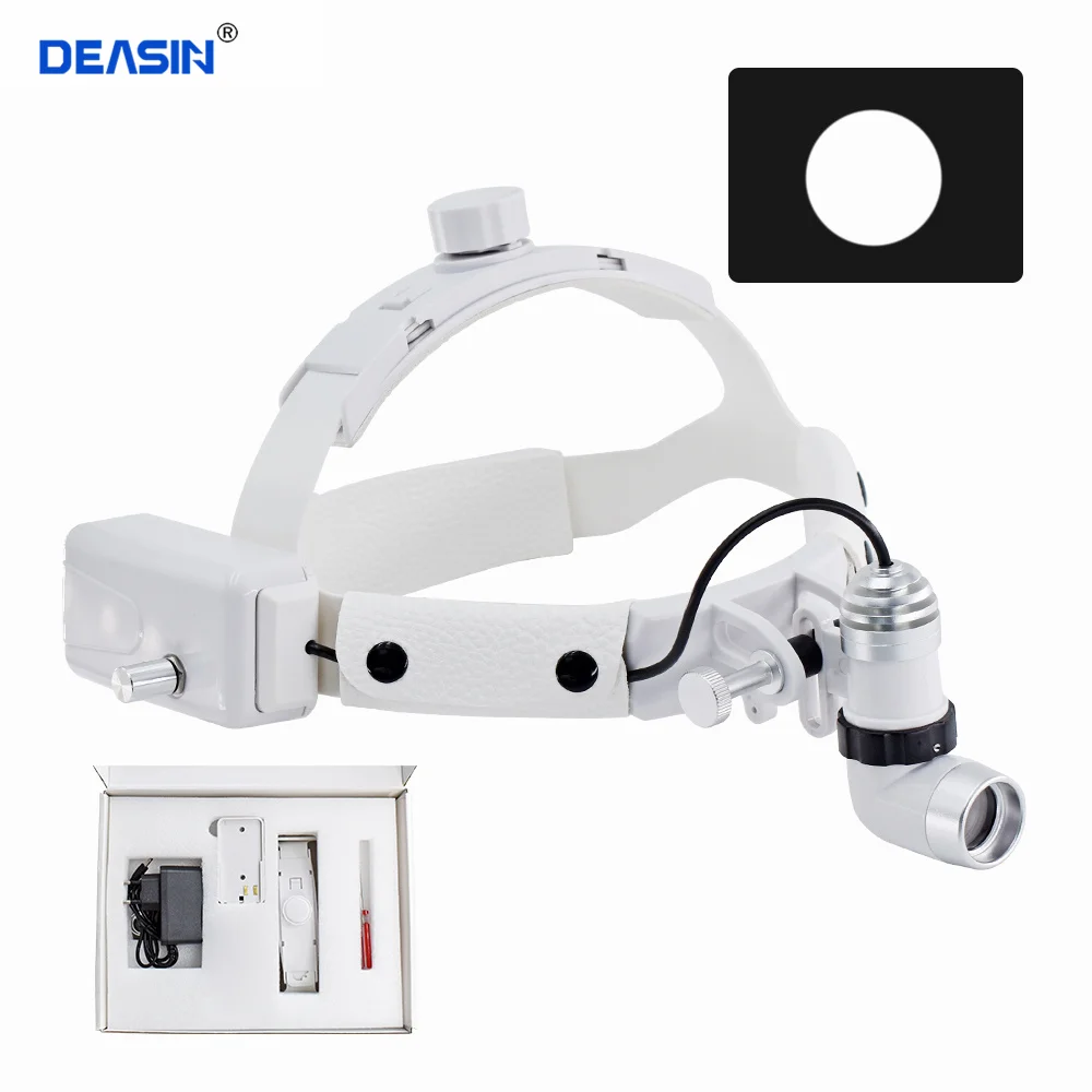 

Dental 5W LED Head Light Lamp for Binocular Loupes Brightness Spot Adjustable Dentistry Lab Headlamp Surgical Headlight DEASIN