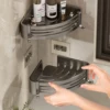 Bathroom Shelf for Shower Wall Mounted Shampoo Bottle Orangizer Shower Corner Rack Storage Punch-free Bathroom Accessories 2