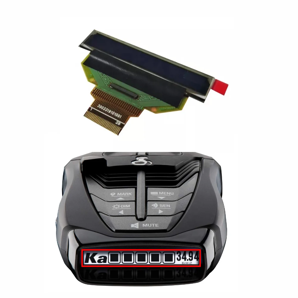 Polegadas Branco Tela de Exibição Oled para Cobra Rad 480i Radar 1.8