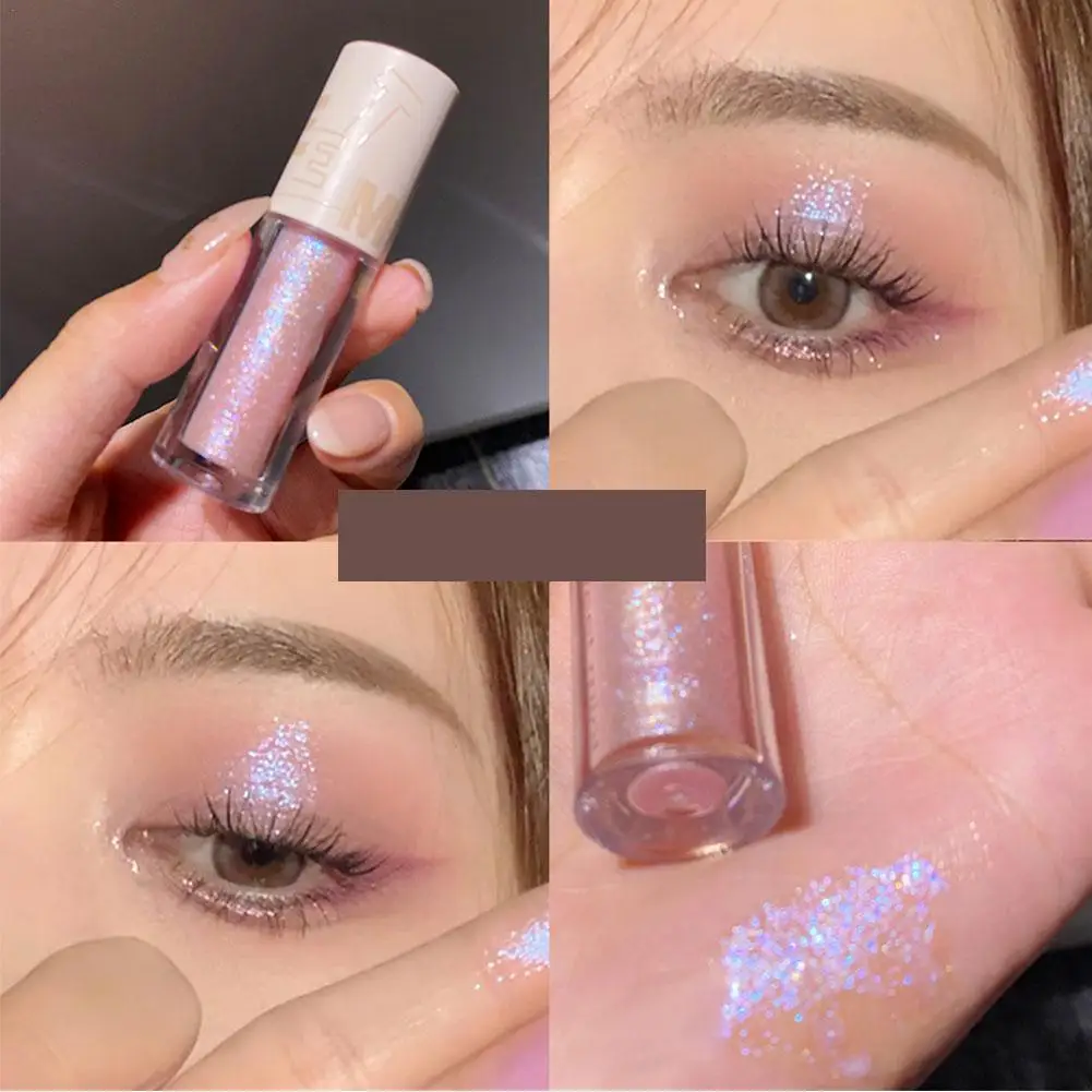 

Liquid Eyeshadow Pearlescent Liquid Eyeliner Glitter Sequins Lying Silkworm Highlight Eye Long-lasting Shiny Makeup 5Colors