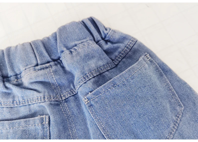 IENENS-بنطلون جينز كاجوال للفتيات الصغار ، بنطلون مستقيم ، قينط خصر مرن ، ملابس أطفال ، تمدد ، ربيع ، من 1 إلى 6 سنوات