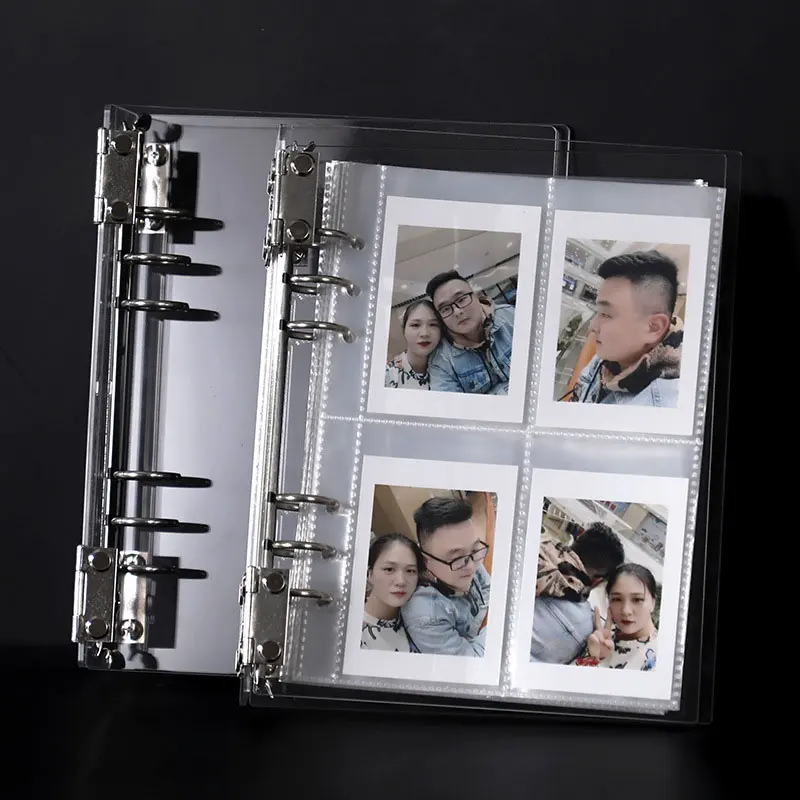 

olaroid Photo Album Four Palace Grid Card Album Acrylic a5 Loose-leaf Card Album Inner Page Shell Sticker Storage Album