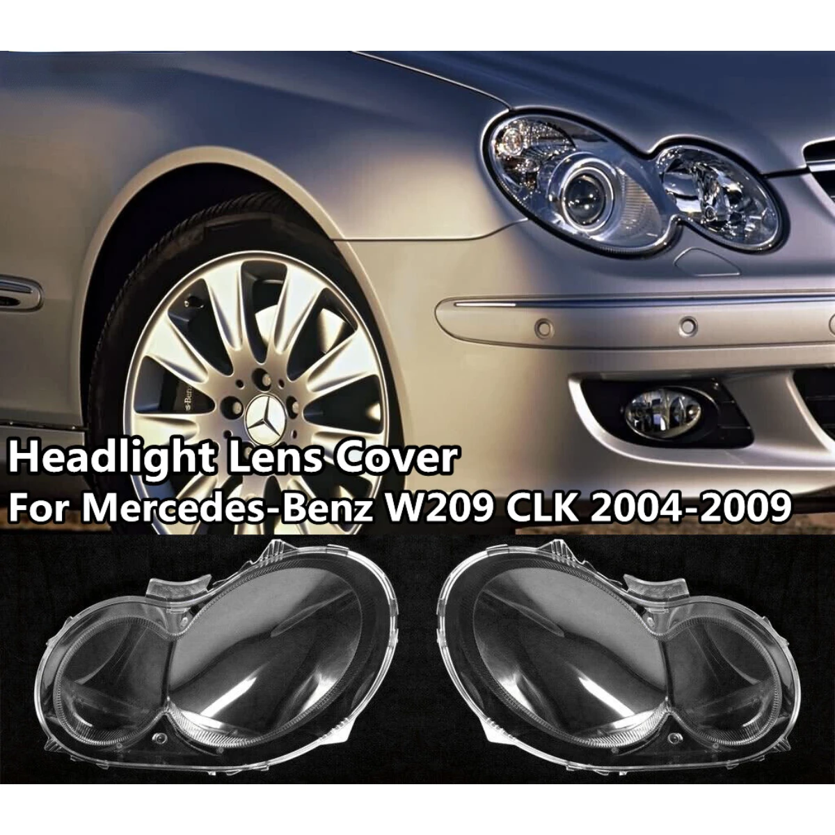 Front Scheinwerfer Abdeckung Für Mercedes-Benz W209 CLK 2003 ~ 2006 Glas  Auto Shell Scheinwerfer Lampenschirm Transparent Kopf Licht lampe Abdeckung  - AliExpress