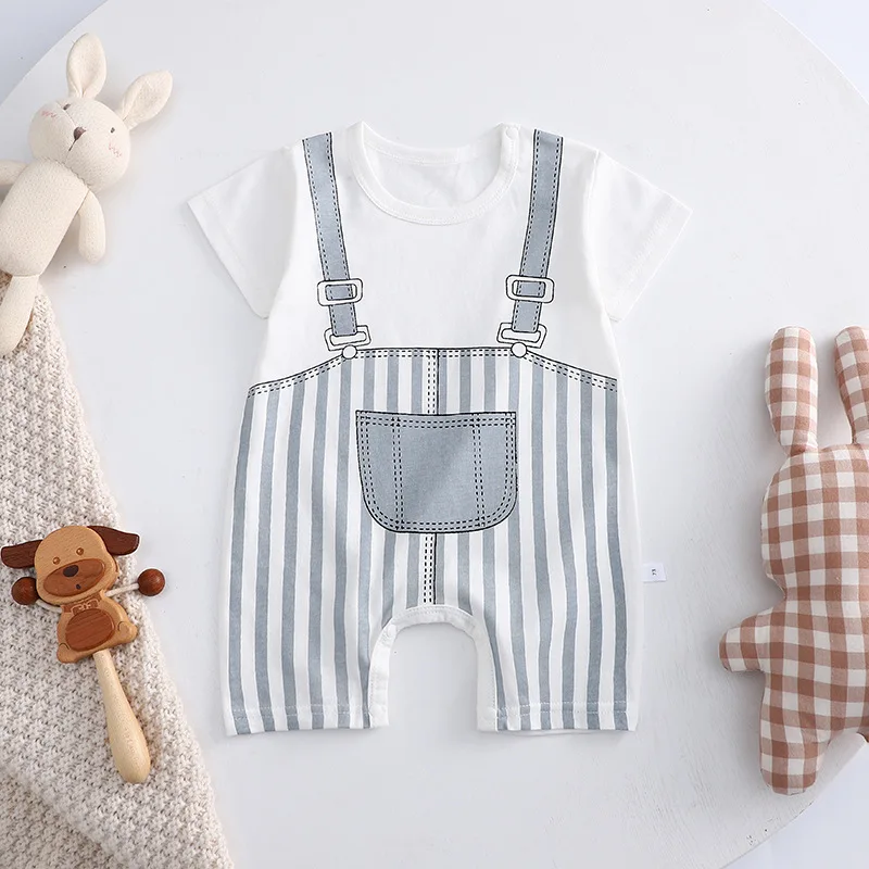 best baby bodysuits New Summer Newborn Baby Boys Girls Cartoon Kids Romper Short Sleeve Cotton Toddler Infant Jumpsuit Baby Clothes One Piece Outfit coloured baby bodysuits