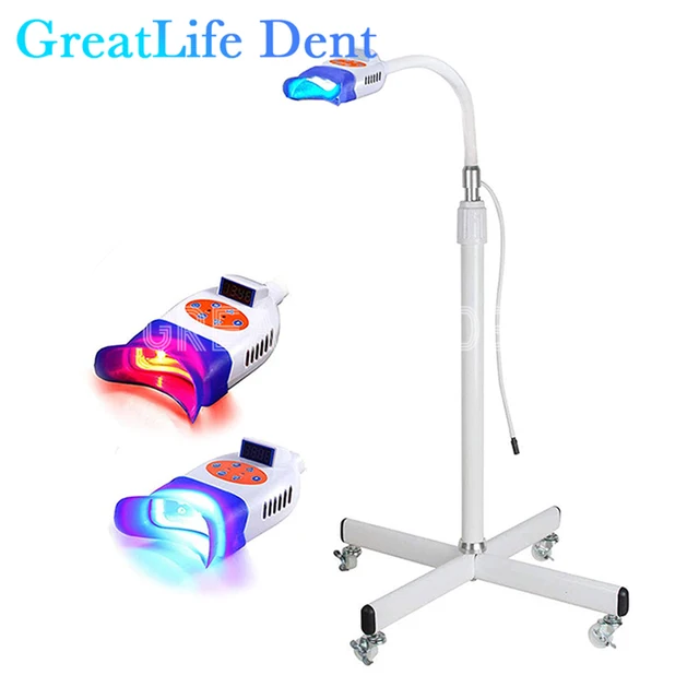 GreatLife Dent Portable Mobile Stand 10 Led Lamp Accelerator Bleaching Machine Teeth Whitening Light Lamp