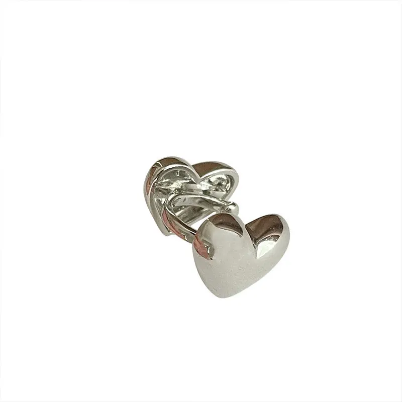 Clip Earrings Vintage Heart For Women Silver Color No Piercing Fake Earring Lots Fashion Jewelry