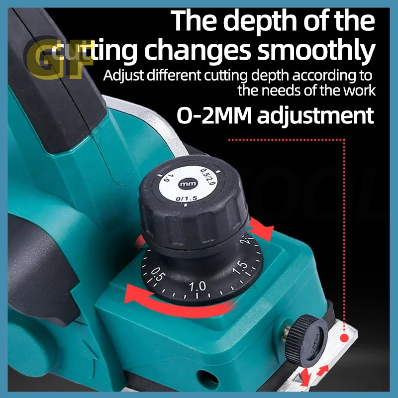Cordless Electric Hand Planer Home DIY Furniture Cutting Tool Router Trimmer Power Planer For Woodworking Fit Makita 18V Battery 2