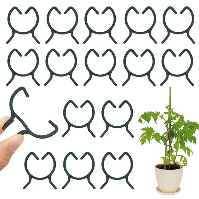 100/200pcs Plant Clips, 3 Size Clips For Attaching Plants, Garden Clips, Plant Support Clips, Climbing Plant Clips, Plant Clips 2