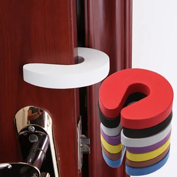 부드러운 폼 도어 스토퍼 아기 어린이 안전 가드 손가락 보호대, 가정 주방 침실 보안 도어 클립, 일상 도구 용품, 1 개 상품 이미지