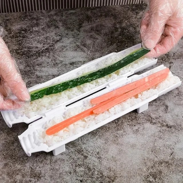 DIY Cylinder Sushi Making Machine Quick Sushi Bazooka Japanese Rolled Rice Meat Mold Rice Ball Mold  Kitchen Bento Accessories 6