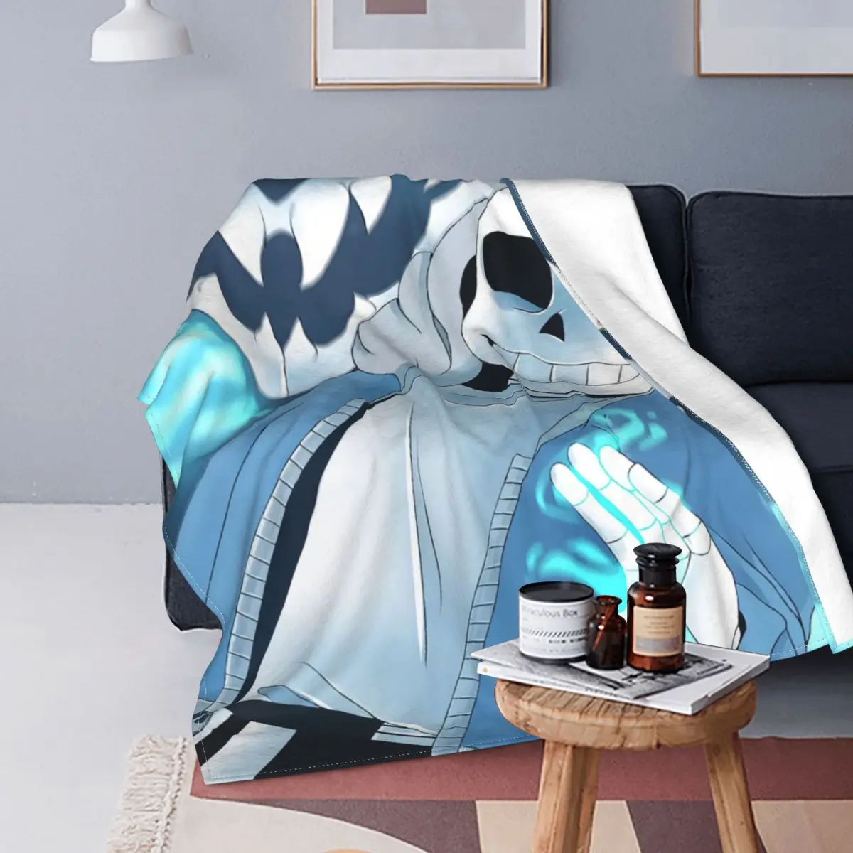 

Ultra-Soft Fleece Undertale Sans Plaid Throw Blanket Warm Flannel Game Anime Blankets for Bed Car Sofa Bedspreads
