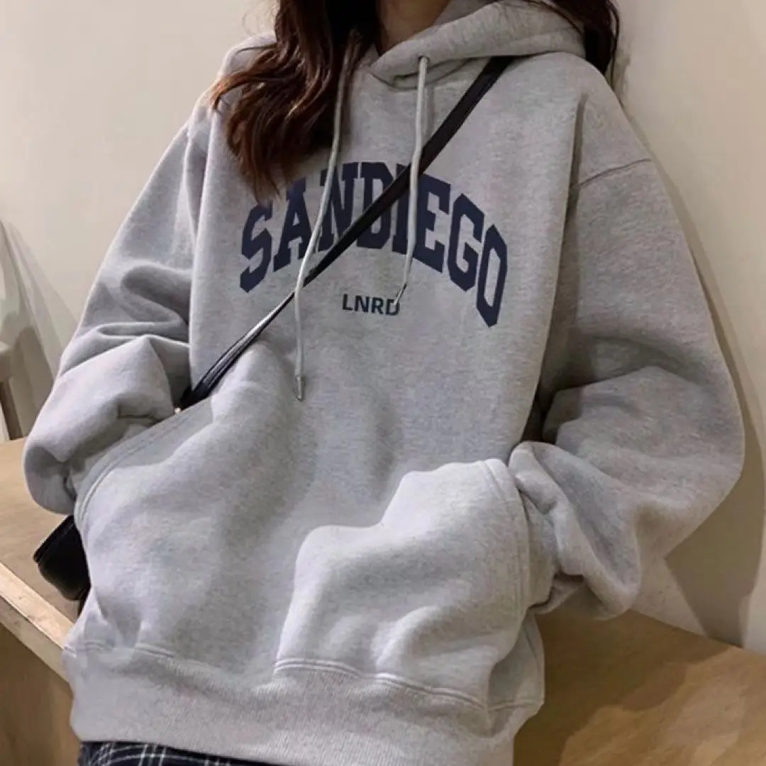 

Спортивные толстовки с надписью, Женская хлопковая Повседневная зимняя Осенняя толстовка с капюшоном, 2023, модная уличная одежда, толстовки, большие размеры