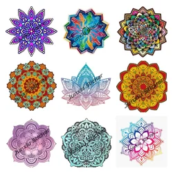 Creative Decal Warm Mandala Vinyl Waterproof Sticker Decal Car Laptop Wall Window Bumper Sticker Car Accessories KK10cm