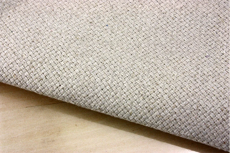 588gsm Thick Double warp and double weft linen blend coated rough oil canvas, width 170cm