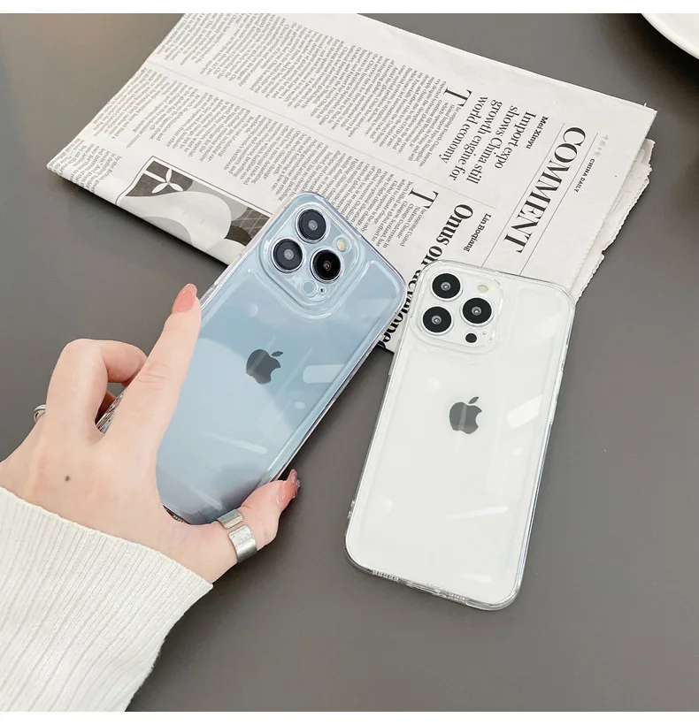 Custodia Trasparente Per Iphone 15 11 12 13 14 Pro Max Custodia Trasparente Per Iphone X Xs Max Xr 8 7 Plus Cover Posteriore