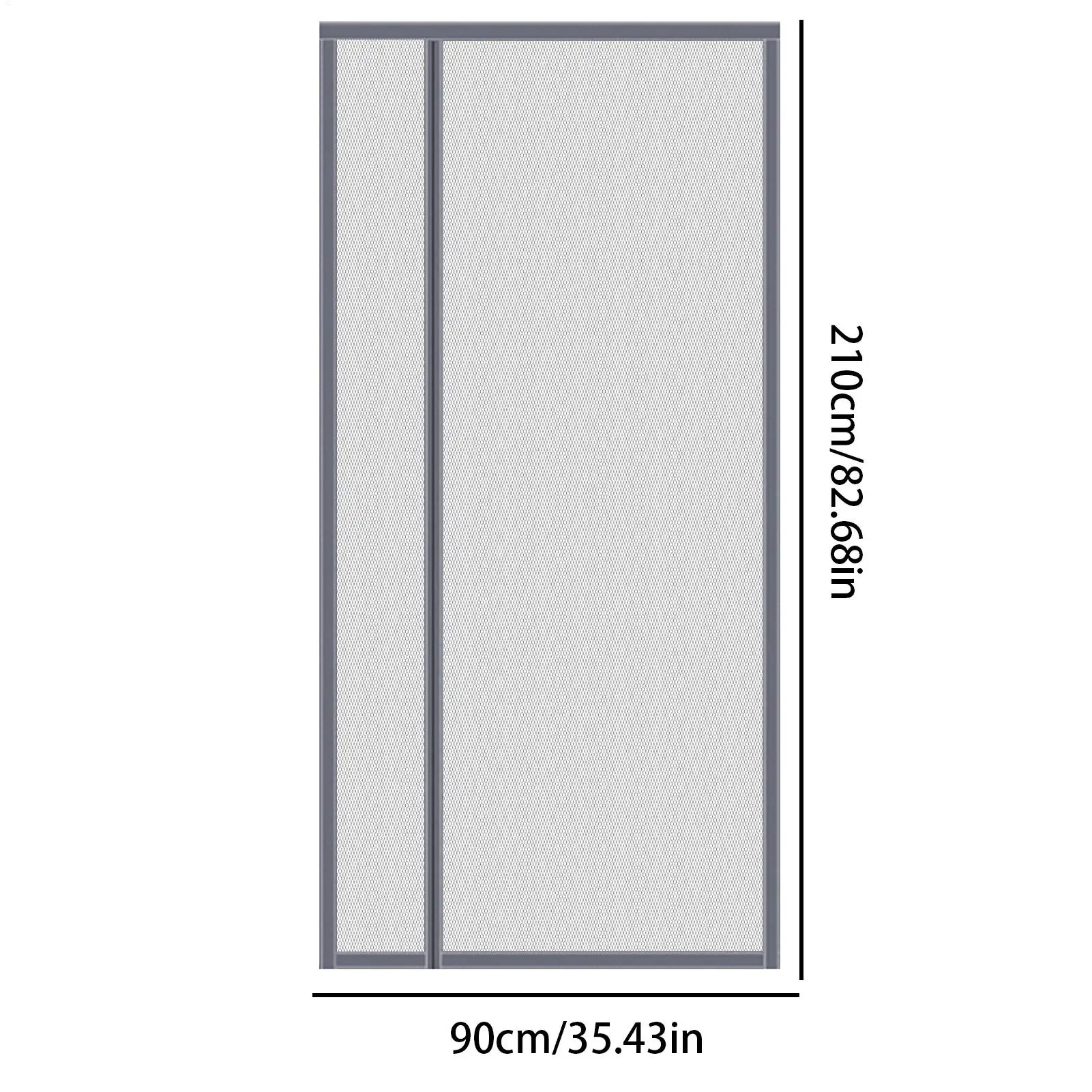 Magnetic Screen Door Side-Opening Breathable Let Breeze In Door Mesh For Outdoor Patio Home Doorway Porch Apartment Balcony