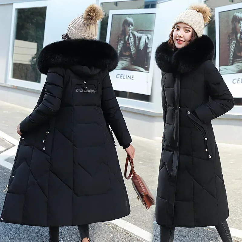 2024 New Autumn Winter Coat Women Thicken Warm Oversized Hoodies Casual Loose Korean Autumn Winter Fashion  Cotton Parkas Coat 4
