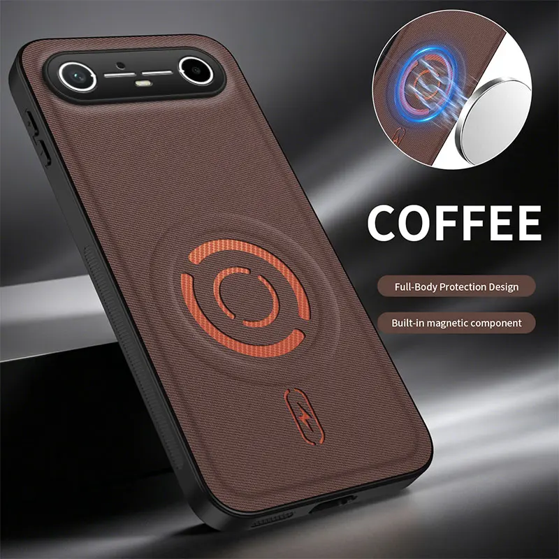 Business ShockProof Magnetic Wireless Charging Back Cover