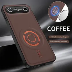 Business ShockProof Magnetic Wireless Charging Back Cover for Tecno Spark Slim (Brown)