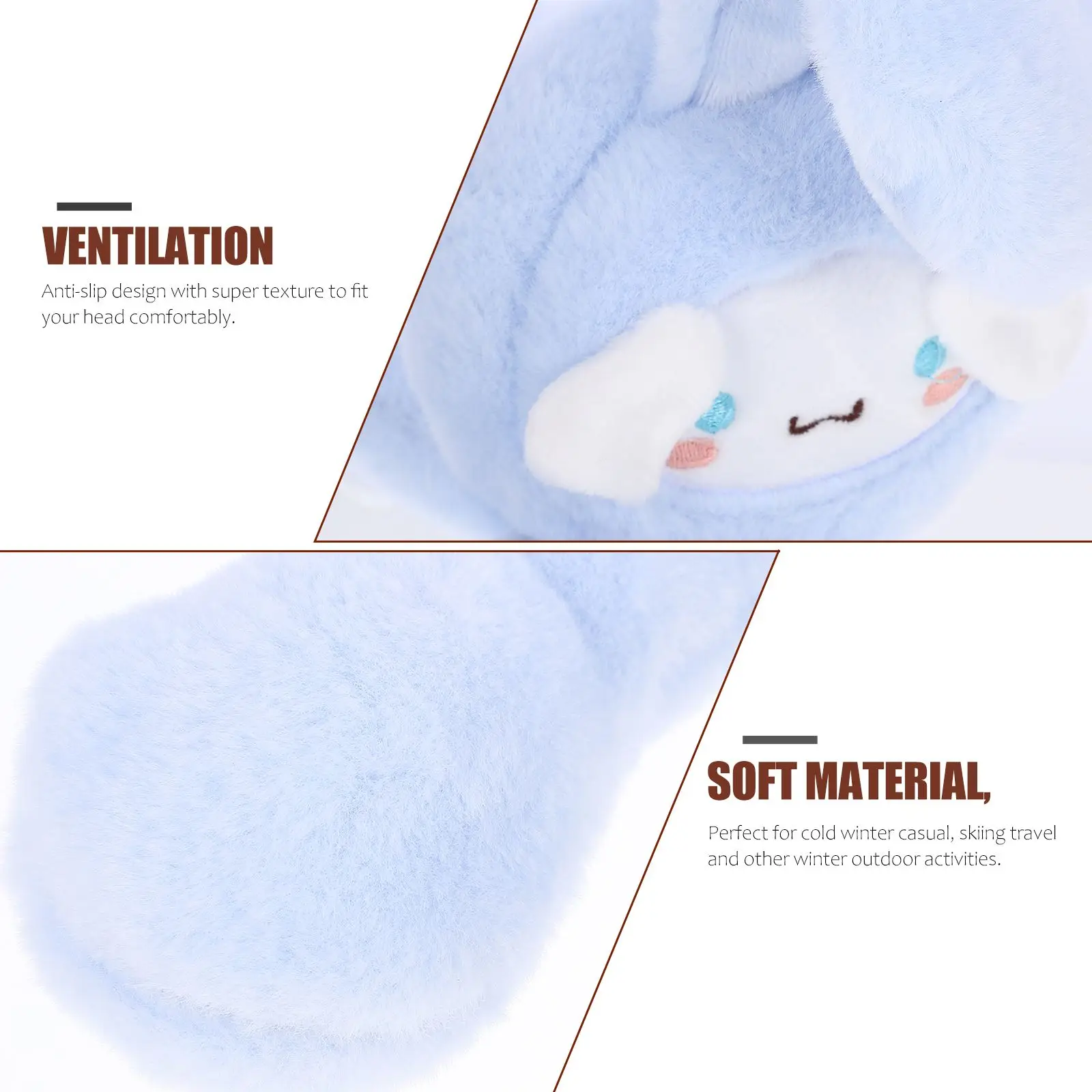 NEW Winter Keep Warm Earmuff Funny Antifreezing Ear Protector Kids Toy Blue for Outdoor Sports like Skiing and Hiking Providing