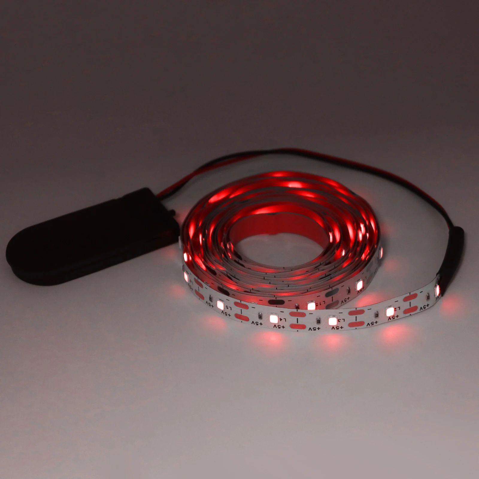 CR2025 Knopfbatteriebetriebener LED-Streifen 2835 60 LEDs/m Flexibles Klebeband für TV-Spiegel-Hintergrundbeleuchtung, Raumdekoration, IP30, IP65 – Detail 14