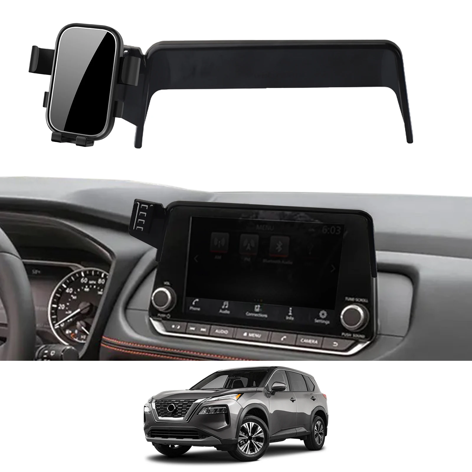 Car Mobile Phone Holder for Nissan Rogue-T33 8inch GPS Bracket Navigation Stand Auto Accessories