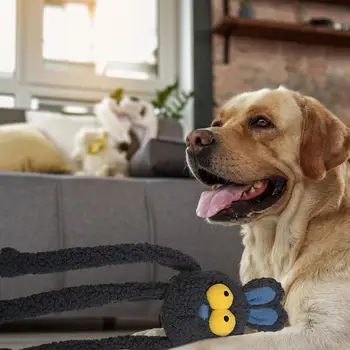 Dog Chew Toy Stuffed Dog Toys Pet Squeaky Toys Interactive Plush Puppy Chew Toy For Boredom Relief Teeth Cleaning Playing 4