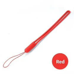 Silicone Wrist Strap Charms: Cute Lanyards - 5PCS (Red)