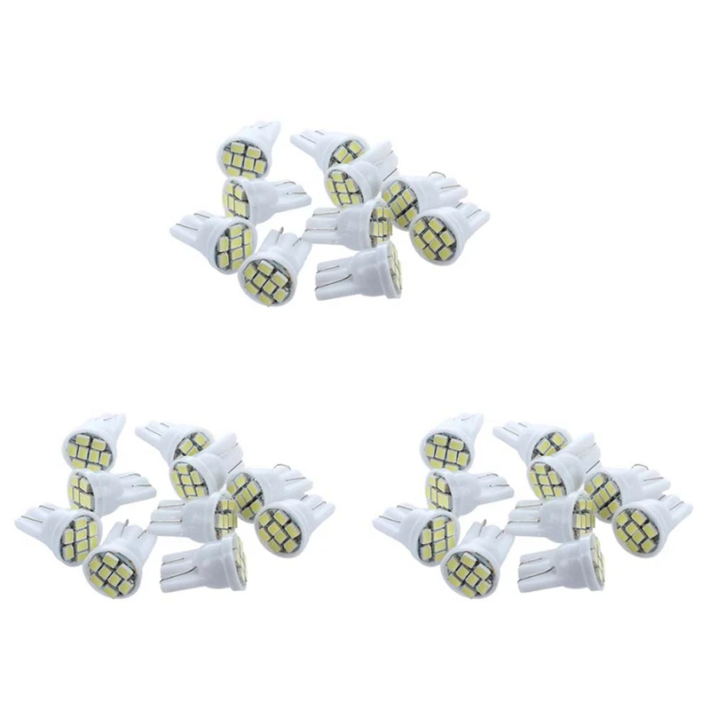 

30X T10 194 168 Lamp Bulb 8 LED White For Car