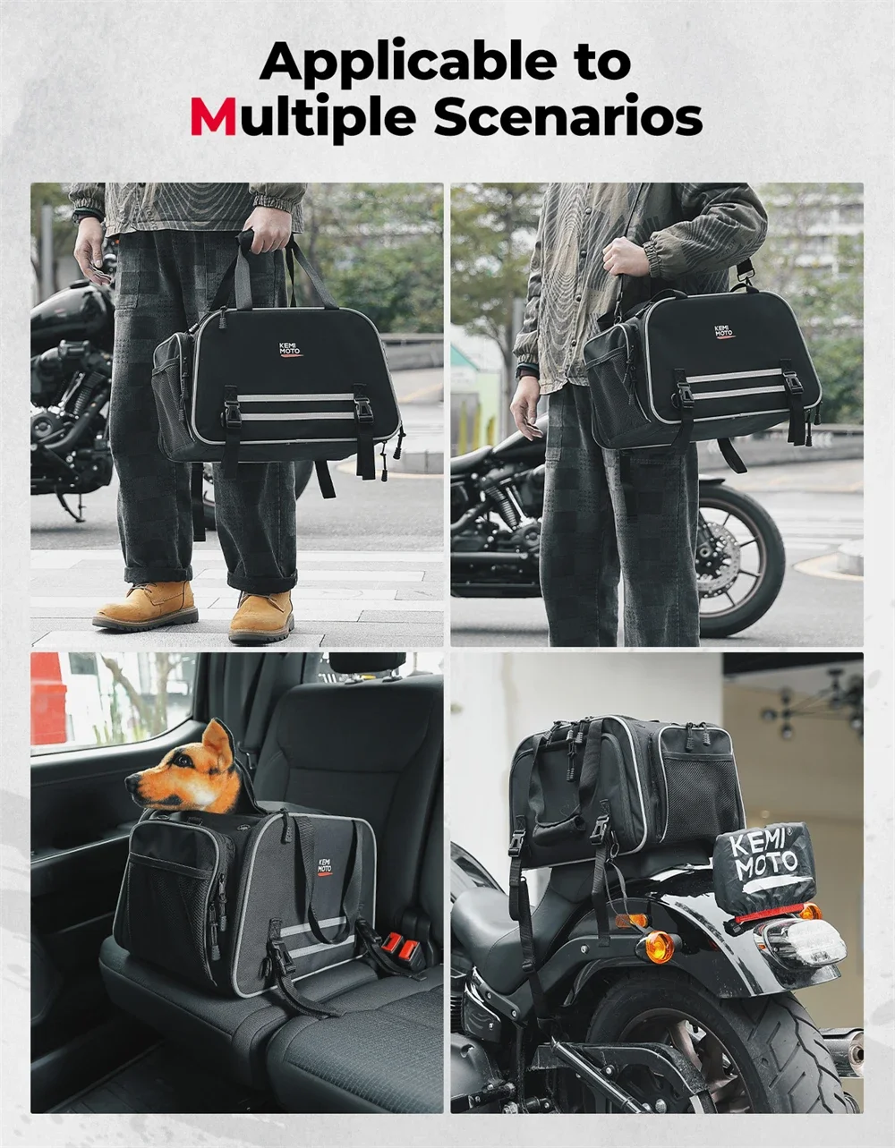 Motorrad-Hundeträger Fluggesellschaft-Zugelassener Katzen- und Hundeträger Haustiertransporttasche für 20 Pfund Erweiterbare Reisetasche Faltbare Haustiertasche – Detail 4