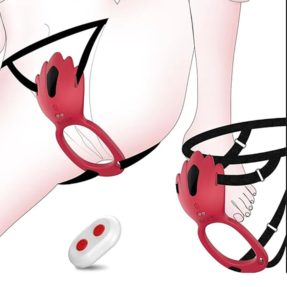 Fernbedienung Vibrierender Penisring Klitorisstimulator Tragbarer Höschenvibrator Weibliches Sexspielzeug für Frauen Männer Sexuelles Vergnügen 1