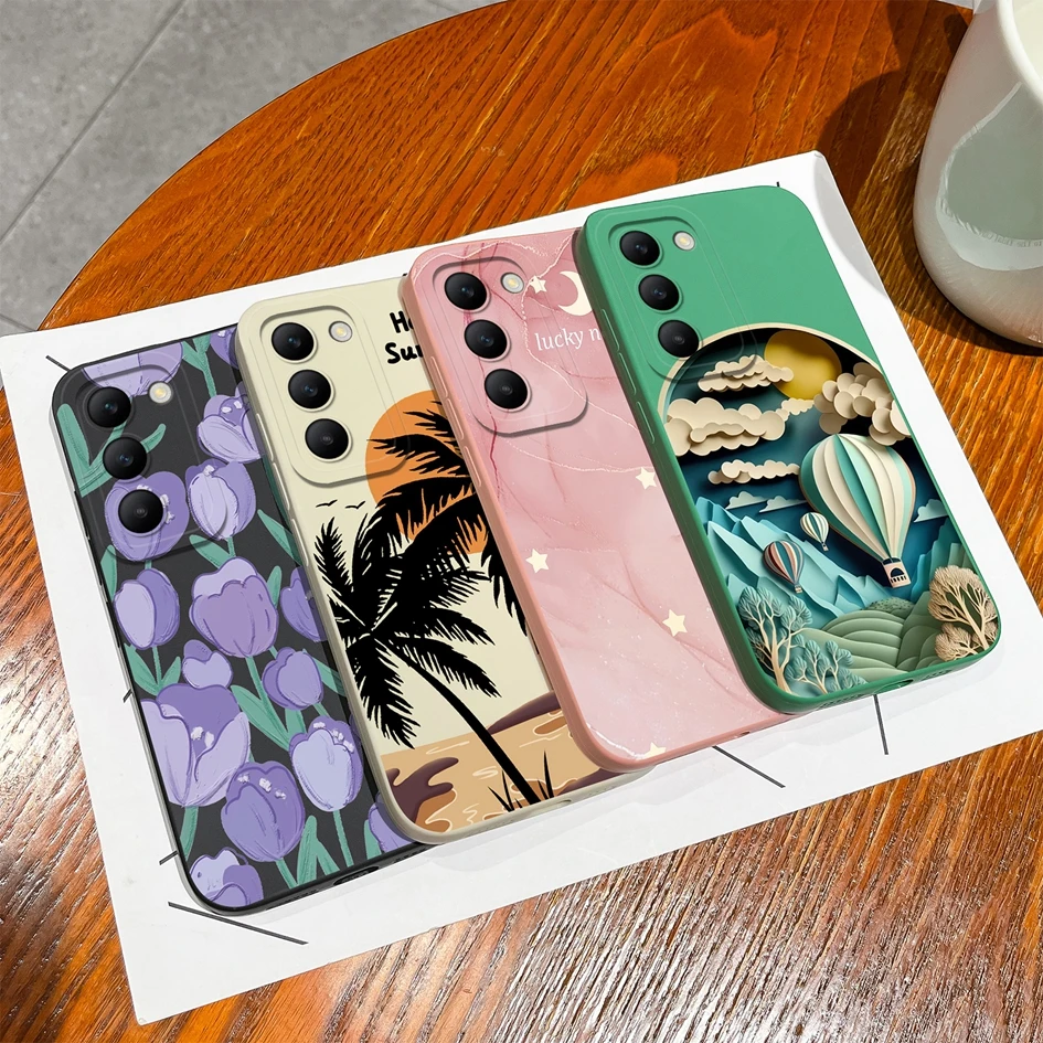 Fashionable Soft Liquid Silicone Phone Case with Camera Protection - Premium Shell Cover