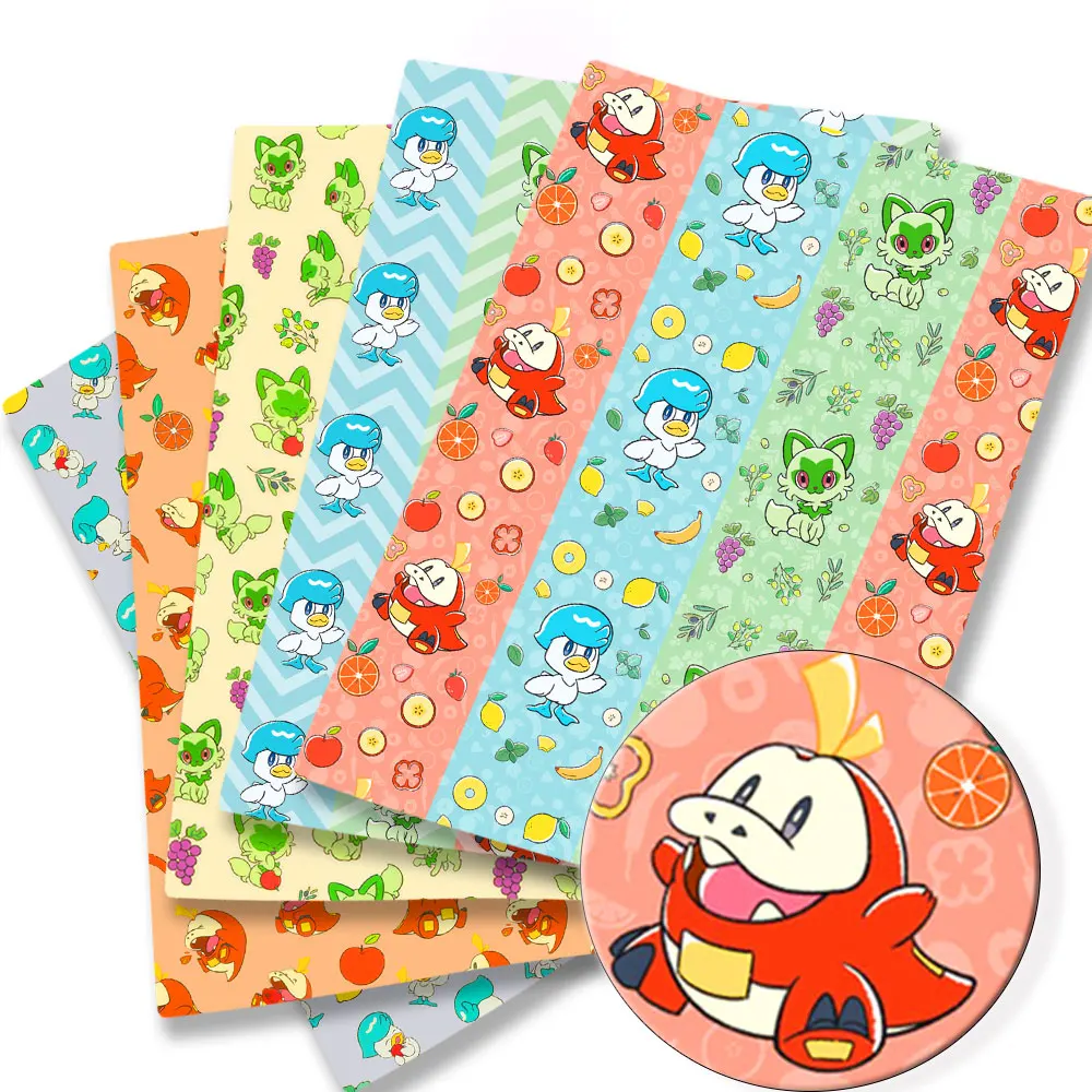 

Покемон мультфильм ткань 140*50 см ручная работа шитье лоскутное стеганое детское платье Домашний лист печатная ткань шитье детская ткань