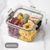 4 Pack Airtight Food Storage Containers Storage Boxes Storage Tank with Lids Divided Storage Containers  460ML 3