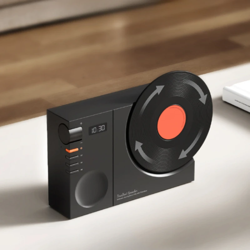 

Vintage vinyl record clock bluetooth speaker gift boxed birthday