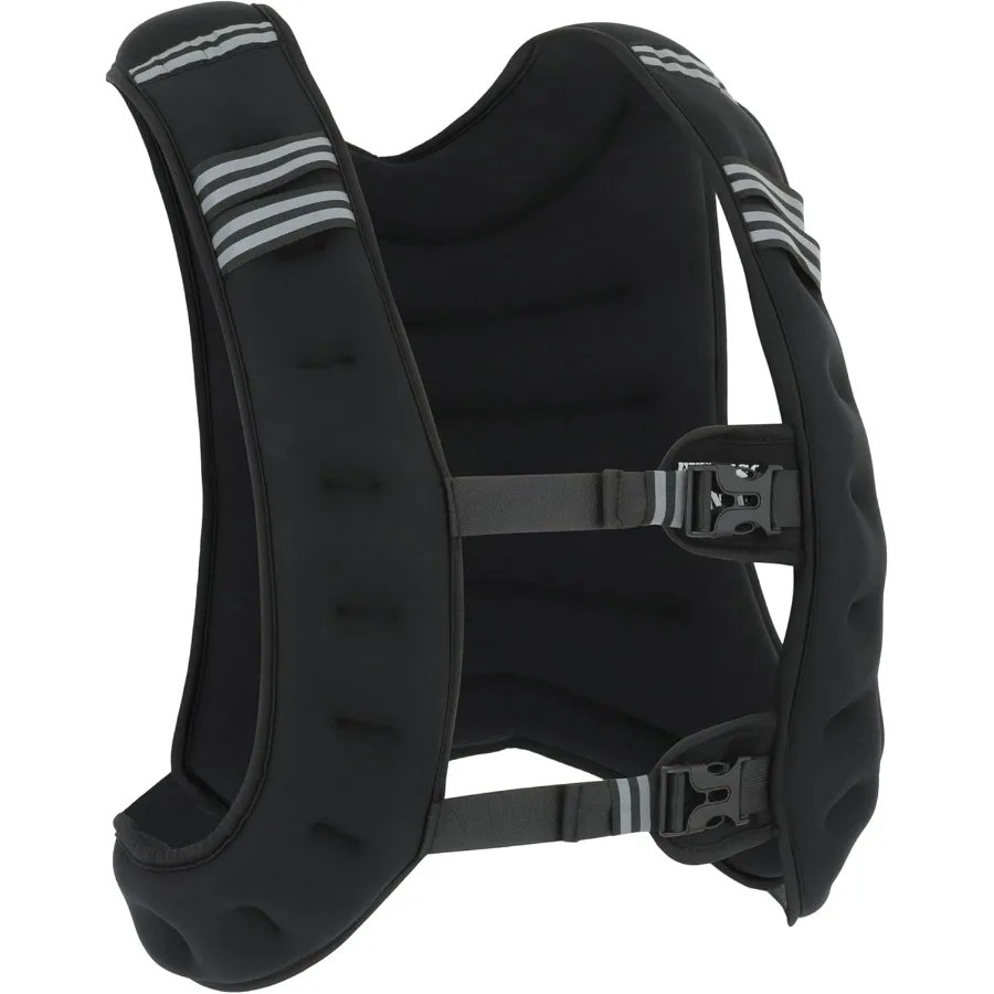 Weighted Vest, 15lb Workout Weight Vest with Reflective Stripe for Strength Training, Running, Weightlifting, Fitness, Muscle Bu