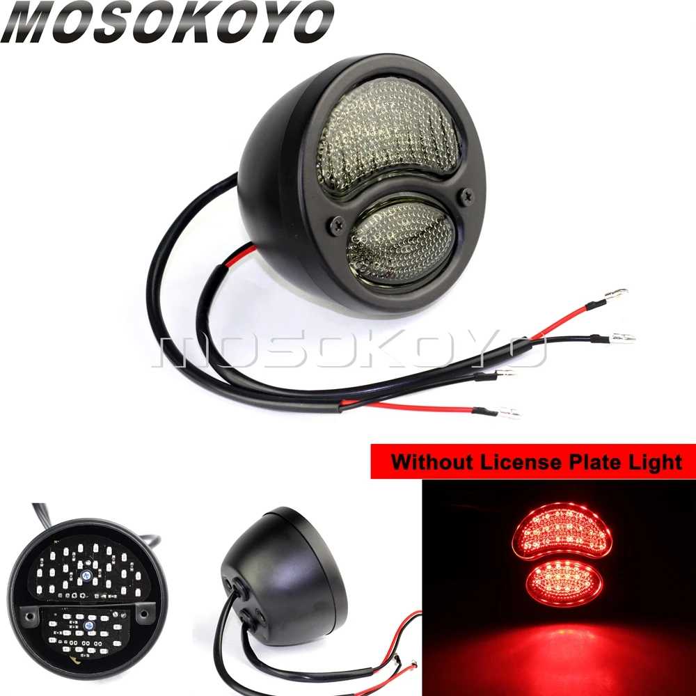 Moto Luce Lampada Fanale Posteriore Per Moto Nera Per Harley Bobber - Foto 8