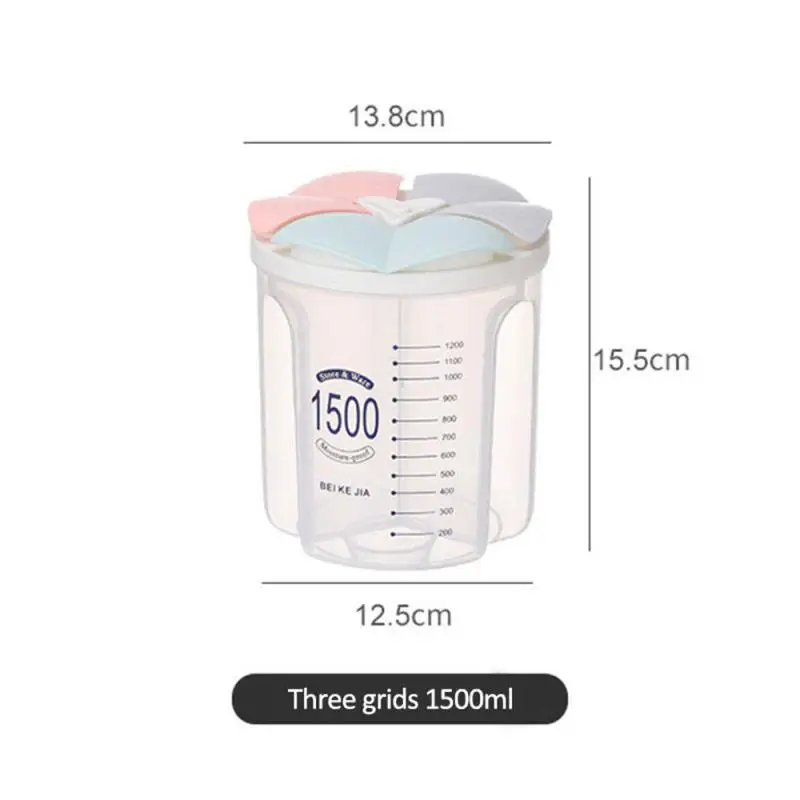 Kitchen Sealed Storage Box Cereal Dispenser Food Storage Tank Rotating Food Cups Container Case Flour Grain Cans Organizer 5