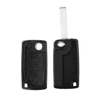 Chiave 3 pulsanti portachiavi con simbolo auto per peugeot - KEYYOU Shell portachiavi remoto per peugeot 407 407 307 308 607 Cover chiave 3 pulsanti