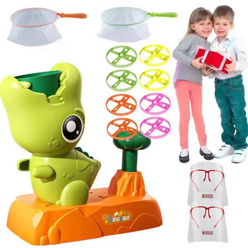 

Disc Launcher Toy Lovely Animal Shape Flying Toys Cat Toys Flying Propellers Flying Disc Toy With 1 Launcher & 8 Discs For