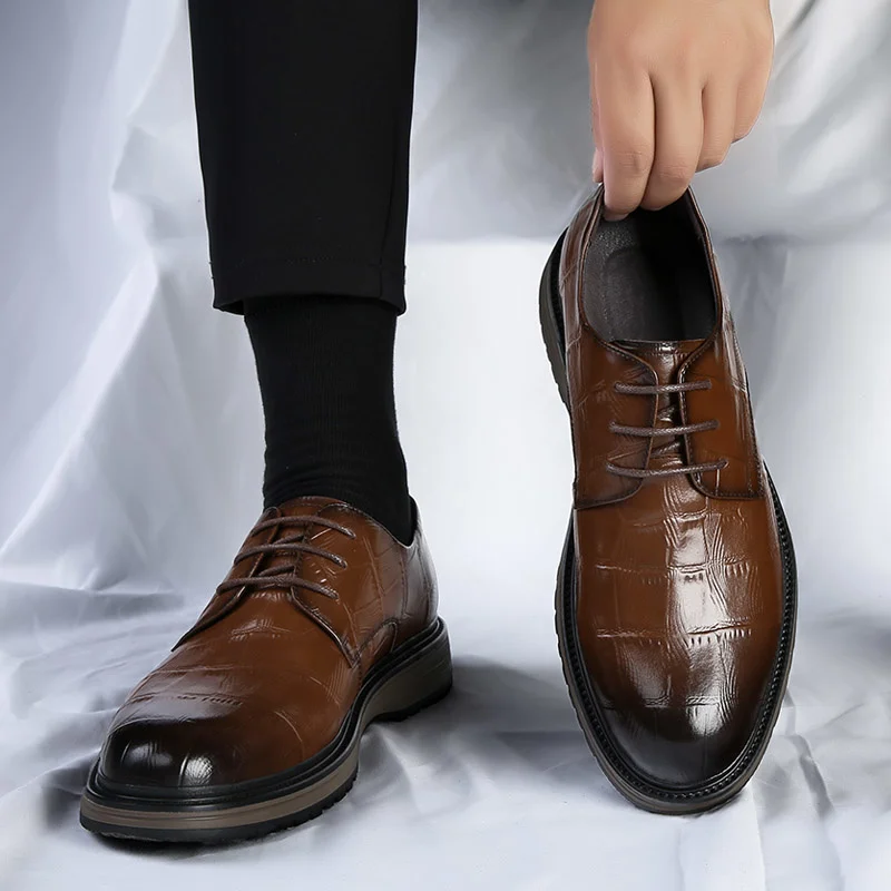 

Korean Version Men Shoes Party Casual Driving Shoes Oxford Wedding Leather Party Shoes Men’s Thick Sed Business Dating Loafers