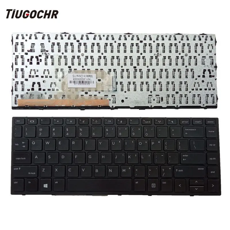 Nuova Tastiera Per Hp Probook 430 G5 440 G5 445 G5 Cornice Nera Usa Senza Retroilluminazione
