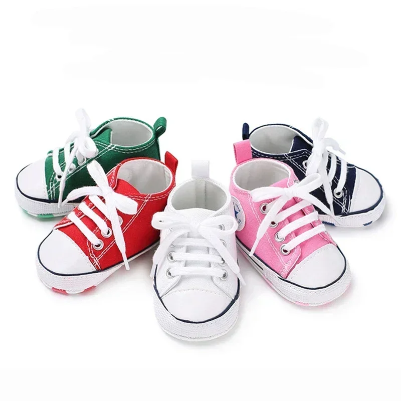 Print Canvas Baby Sports Sneakers For Newborn Baby Boys Girls First Walkers Shoes Infant Toddler Soft Sole Baby Shoes 4