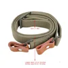 Outdoor Hunting Rifle Sling Rope With Cowhide Gun Rope Technique Adjustable Nylon Fan Seat Belt Double-point Lanyard 6