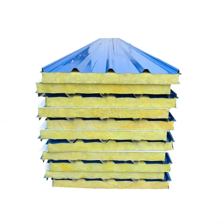 EarthquakeProofInsulatedRoofPanelsRockWoolSandwichTilesWall