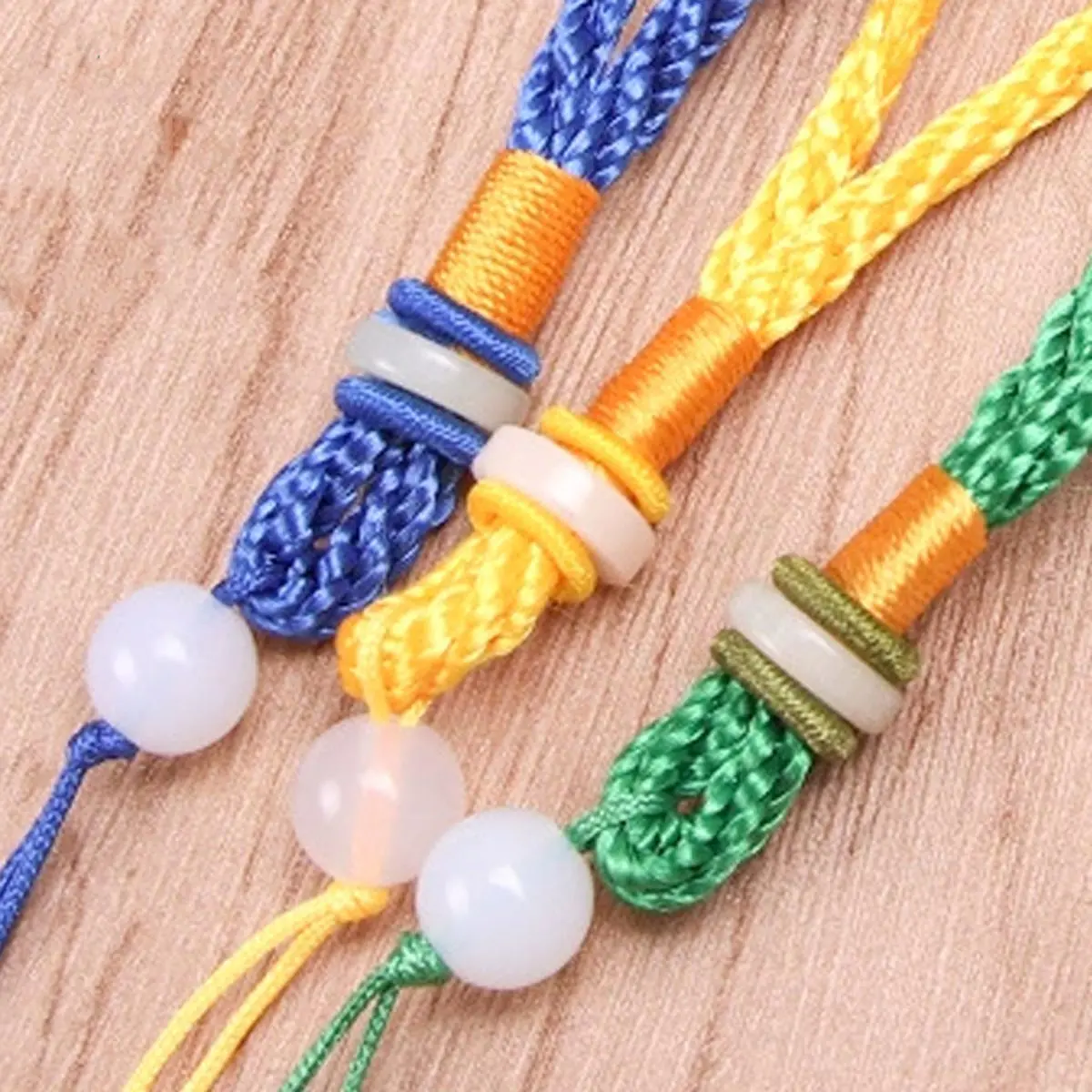 100PCS Multicolor Handwoven Mobile Phone Lanyard Wear-resistant Plaything Bodhi Hanging Pendant Rope Crafts Jewelry Accessories