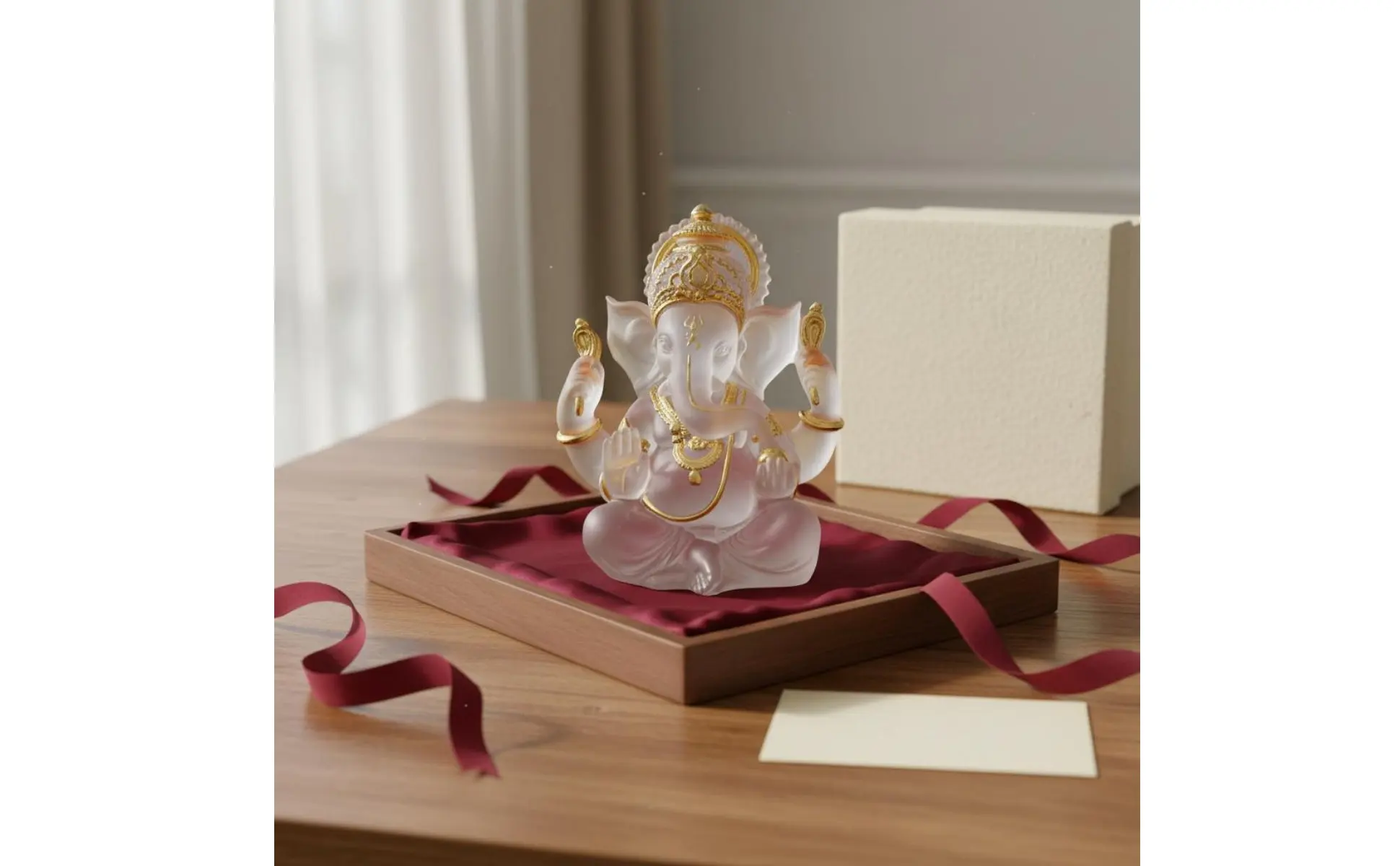 Elephant Deity Statue Statue Colored Glaze Effect Indian Elephant God Idol Resin Elephant Deity Statue Statue High-Quality
