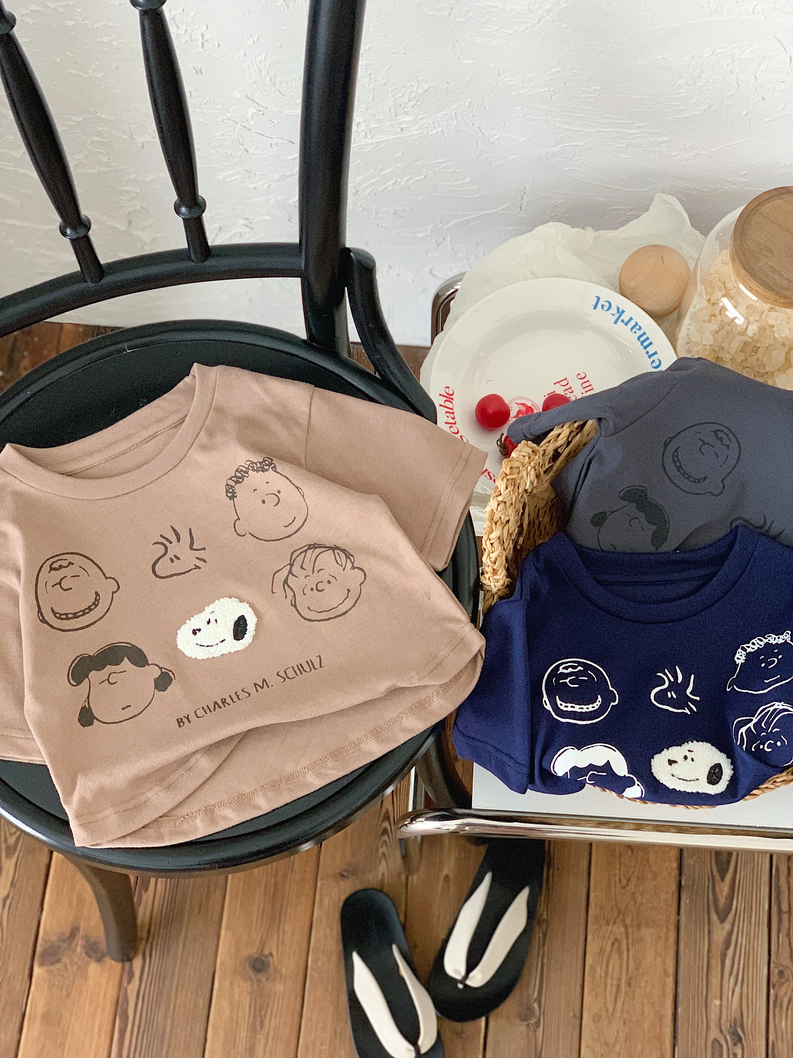 Children's short sleeved fabric with sugar summer new product, cartoon printed short sleeved T-shirt for boys and girls, T