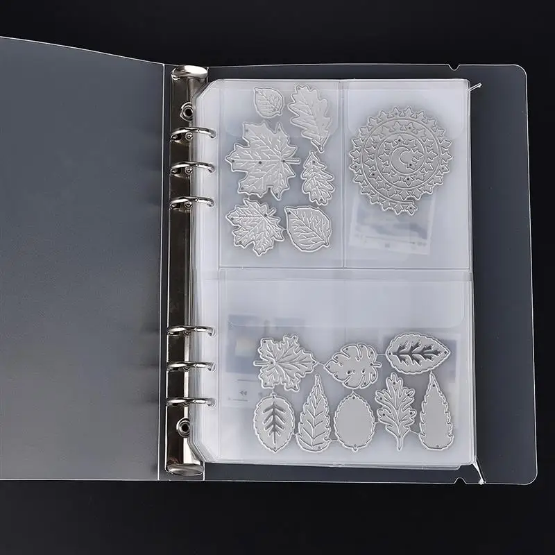 A5 6-Hole Strap Storage Clip And Bag For Scrapbook Organizing